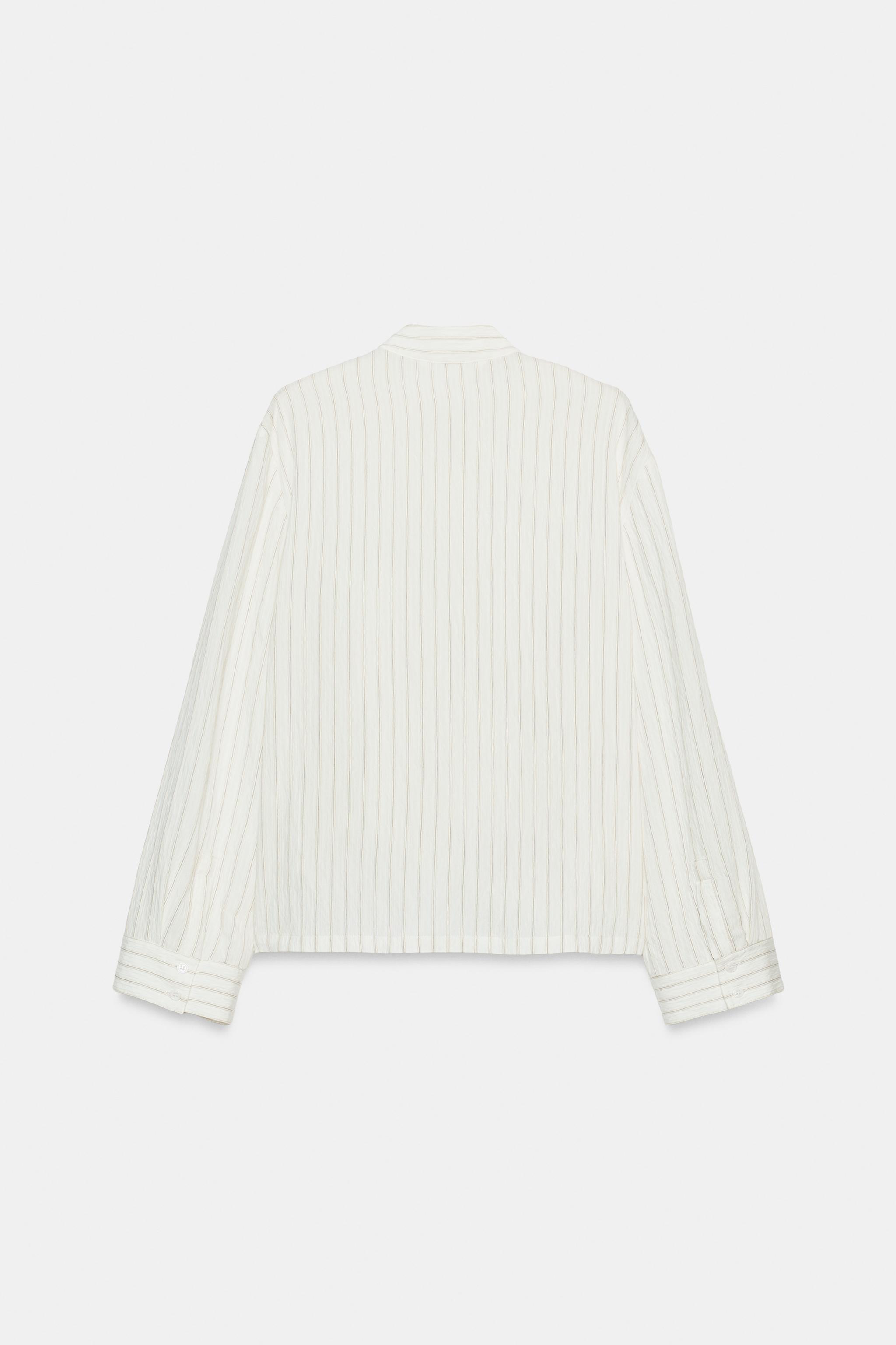 ZW COLLECTION STRIPED FIREMAN CLASP SHIRT